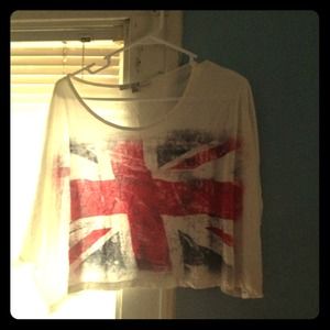 Forever 21 Cropped Union Jack Top