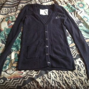 A&F Navy Cardigan