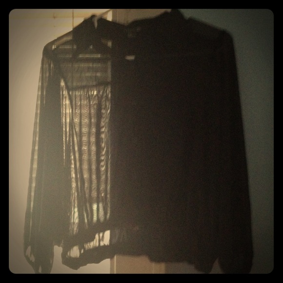 Forever 21 Black See Through Blouse