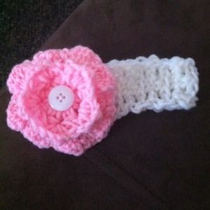 Headband with Two tier rounded petal Flower.