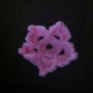 Five Petal Crocheted Poinsettia Flower