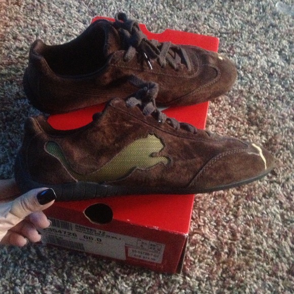 Brown Suede Puma Sneakers