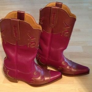 Custom made Cowboy boots with matching belt
