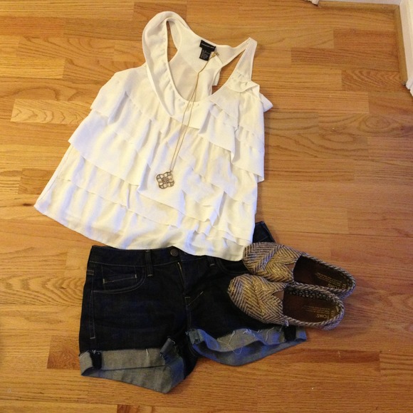 Central Park West Tops - Flowy ivory racer back  top