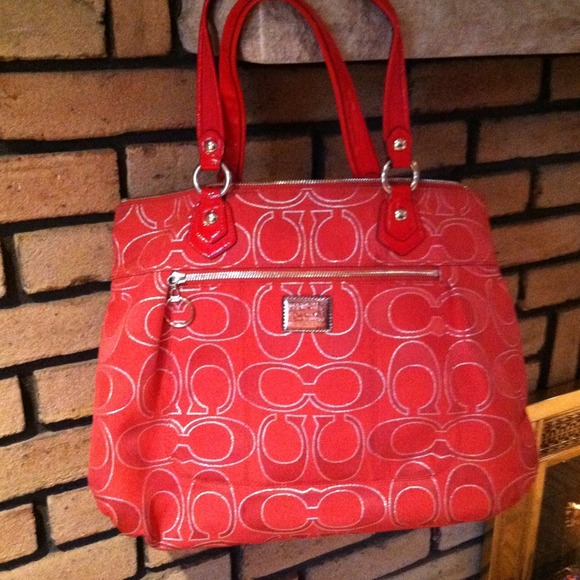 Authentic coach red purse!