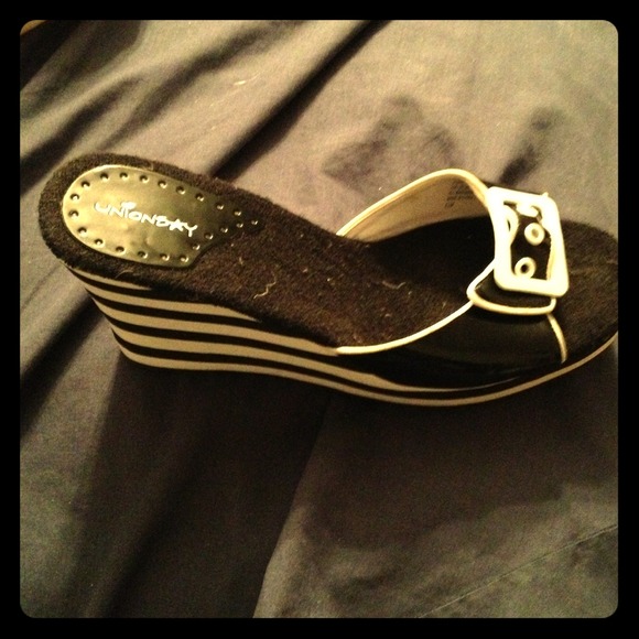 Union bay wedges, worn twice