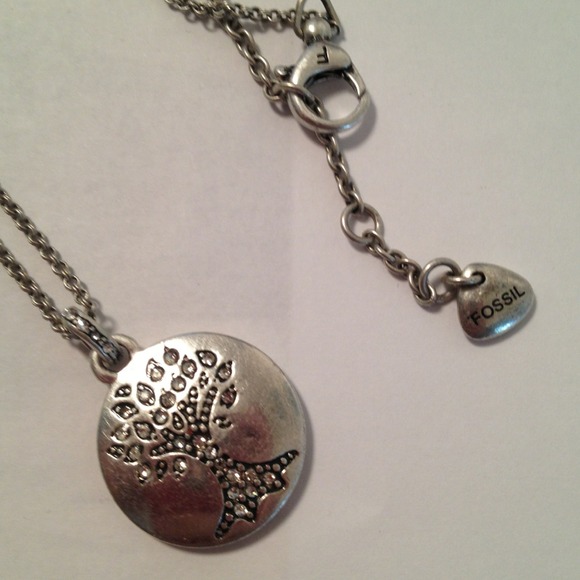 Fossil tree necklace