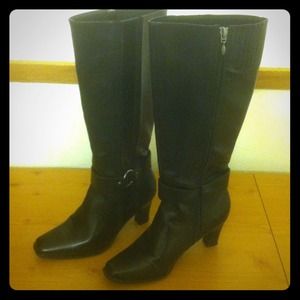 Black knee high boots