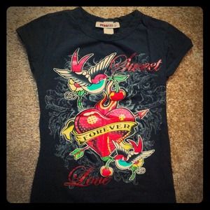 ***Traded***Sweet <3 forever cherry & bird T-shirt