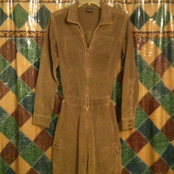 Fubu Brown Corduroy Jumpsuit