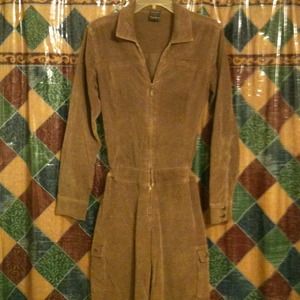Fubu Brown Corduroy Jumpsuit