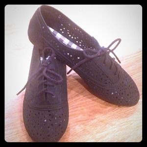 New, black, comfortable shoes/flats.