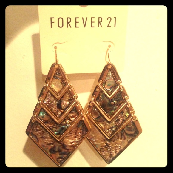 Gold/brown Design Earrings