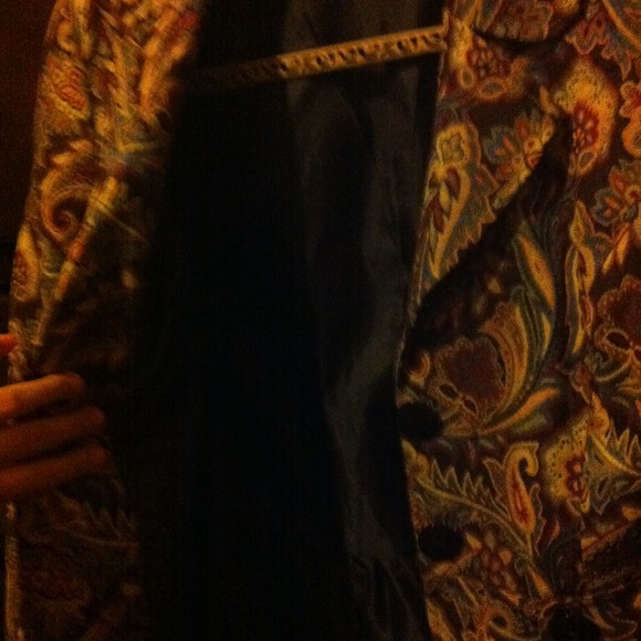 Great for Fall Colored Paisley Blazer - Picture 2 of 2