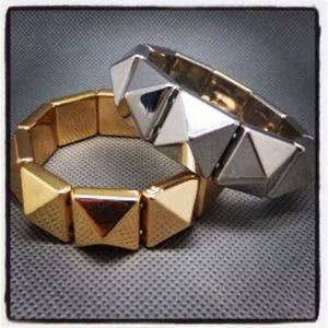 gold pyramid bracelet
