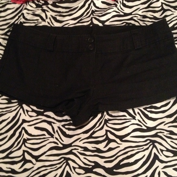 Black booty shorts