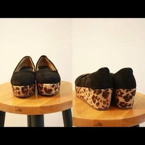 Cheetah platform shoes