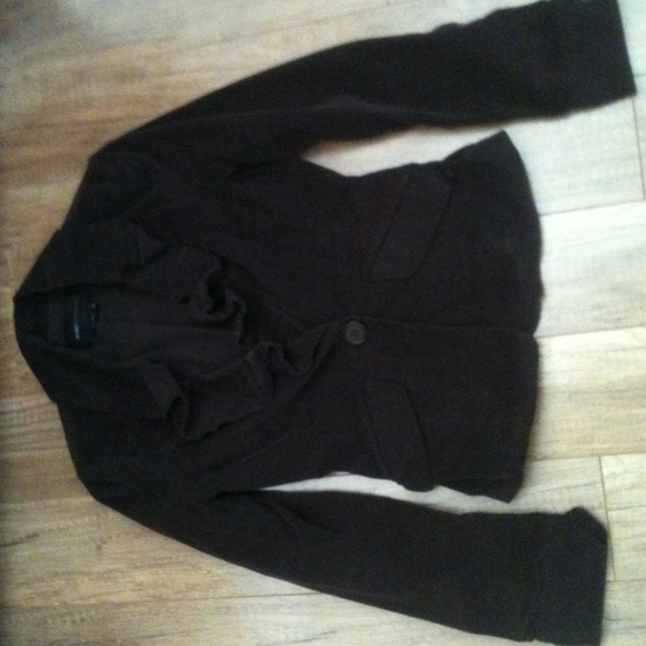 BCBG burgundy suede jacket. - Picture 1 of 3