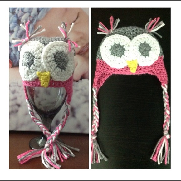 Crochet owl hat
