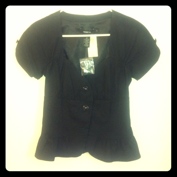 ✨NEW✨ Arden B black blazer with small white dots