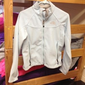 Light blue North Face windwall!
