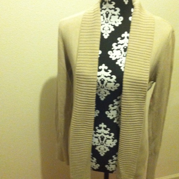 Beige cut out sweater