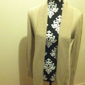 Beige cut out sweater