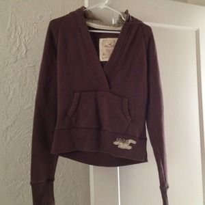***RESERVED***Brown Hollister Hoodie XL