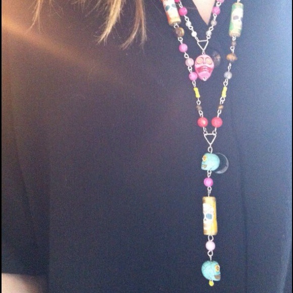 Day of the dead statement necklace