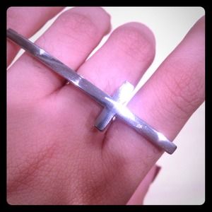 Silver Cross Ring