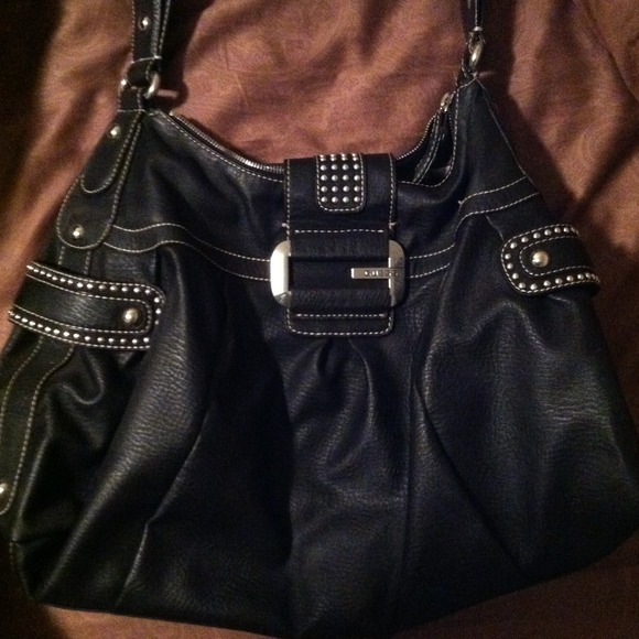 Black oversized Guess leather handbag