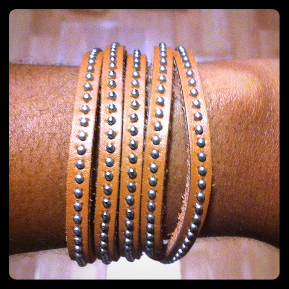 REDUCED! leather studded wrap bracelet