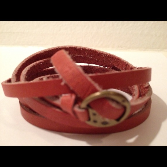 New Brown leather multi wrap around bracelet - Picture 1 of 3