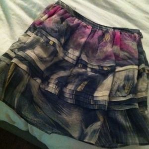 Brushstroke A-line mini skirt