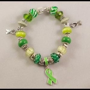 Multi Green Celiac Disease Awareness Bracelet