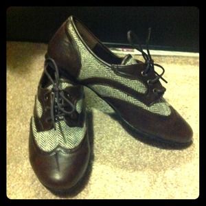 Never Worn Tweed Oxford Shoes😍