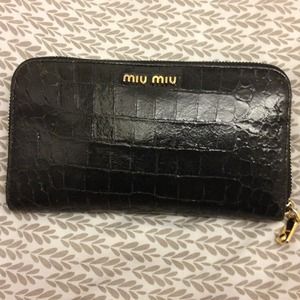 Miu Miu ST. COCCO LUX LEATHER WALLET