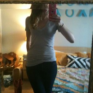 SOLD Gray VS Pink V-neck