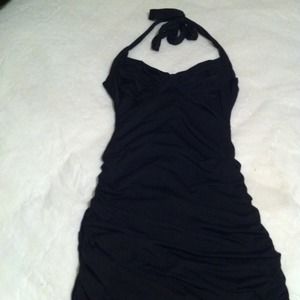 Black halter dress