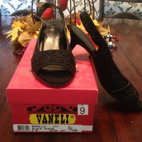 Vaneli black sling pump.
