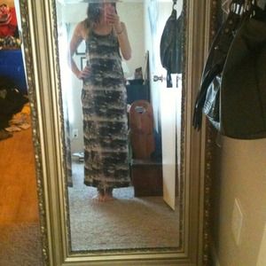 SOLD Black and White Maxi Dress