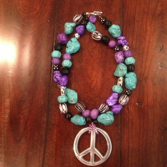 Handcrafted Peace sign necklace