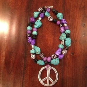 Handcrafted Peace sign necklace