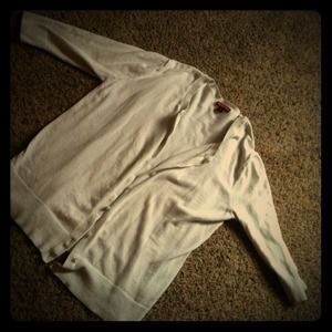 Merona white button up sweater, very cute!