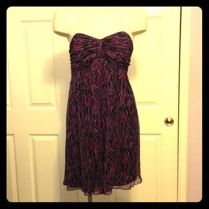 Express- Chiffon Purple Zebra Pattern Dress