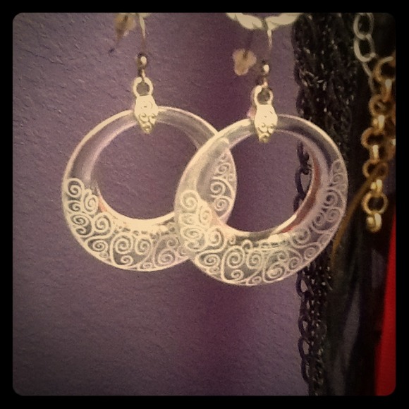 Clear lava lounge French wire earrings