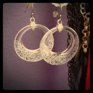Clear lava lounge French wire earrings