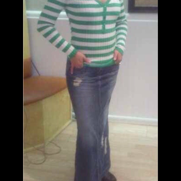 Long jean skirt