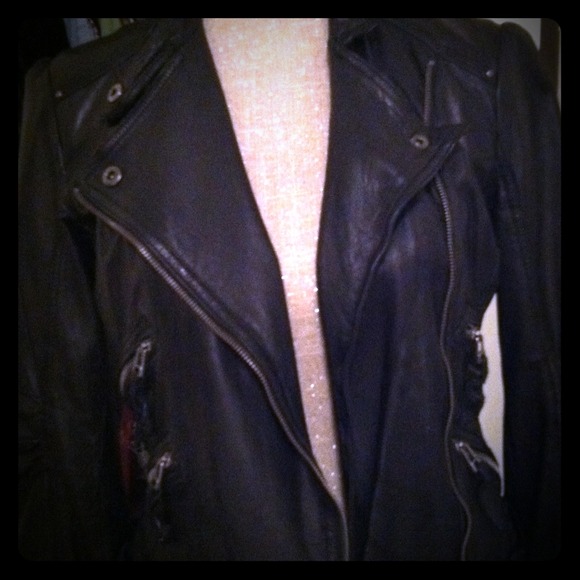 *RESERVED* Zara moto leather jacket size:S
