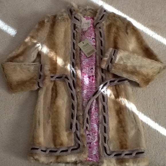 Children Place Outerwear - Girls Faux Fur Coat